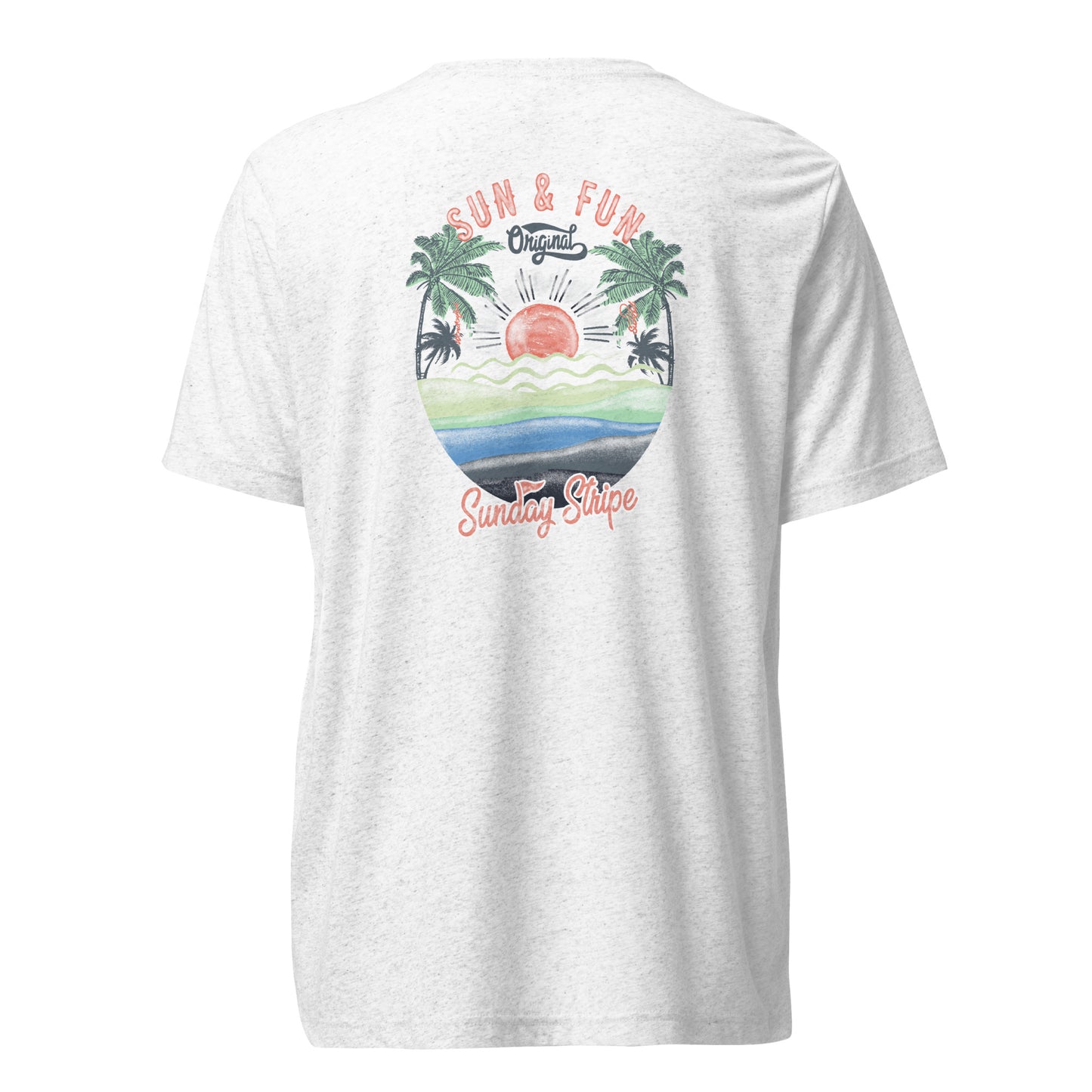 Sunday Stripe "Sun & Fun" Tri-Blend Golf T-Shirt