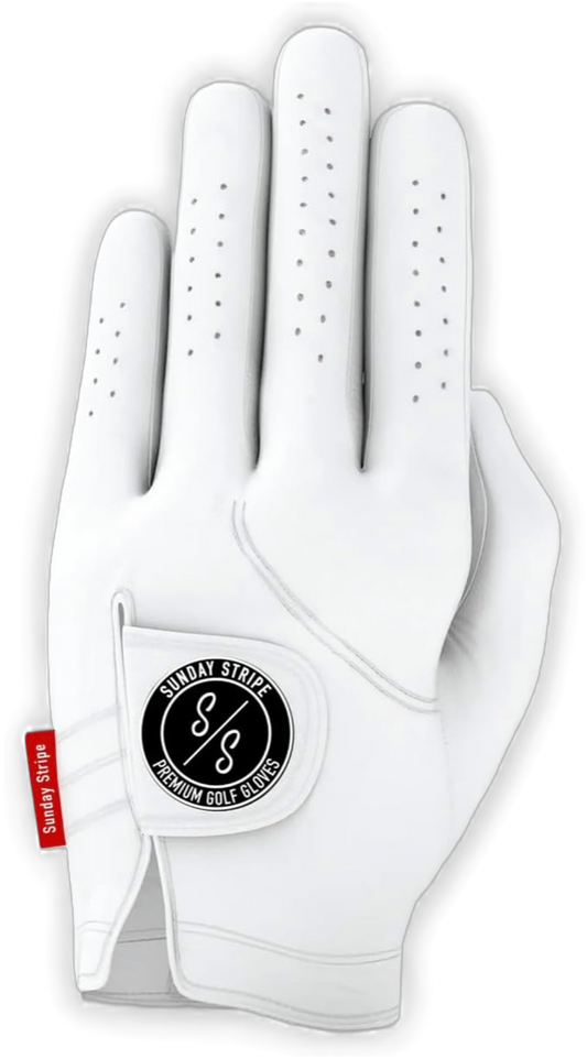 Sunday Stripe White Golf Glove (Previous Version)