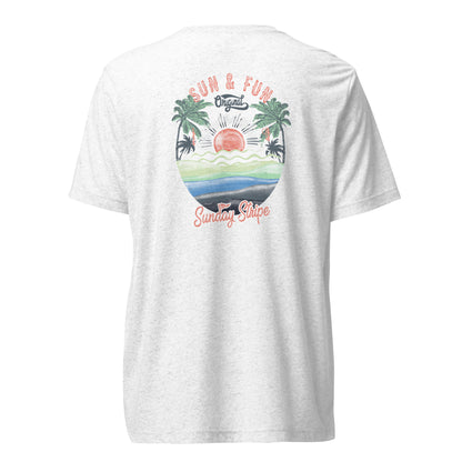 Sunday Stripe "Sun & Fun" Tri-Blend Golf T-Shirt